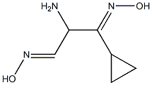 2-amino-3-cyclopropyl-3-(hydroxyimino)propanal oxime Struktur