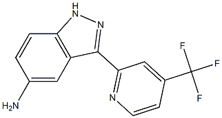 3-(4-(trifluoromethyl)pyridin-2-yl)-1H-indazol-5-amine Struktur