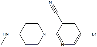 5-bromo-2-(4-(methylamino)piperidin-1-yl)pyridine-3-carbonitrile Struktur