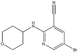 5-bromo-2-(tetrahydro-2H-pyran-4-ylamino)pyridine-3-carbonitrile Struktur