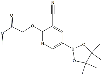 methyl 2-(3-cyano-5-(4,4,5,5-tetramethyl-1,3,2-dioxaborolan-2-yl)pyridin-2-yloxy)acetate Struktur