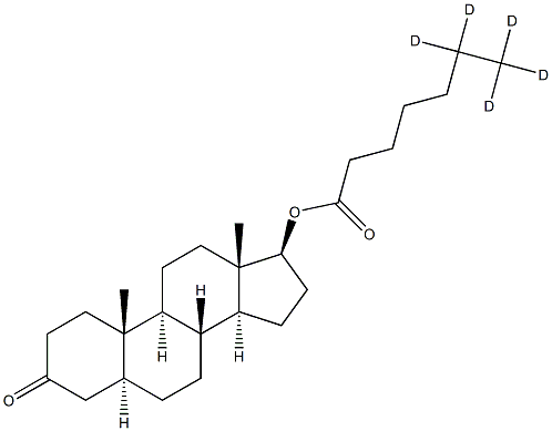 5a-Androstan-17b-ol-3-one Heptanoate-6,6,7,7,7-d5 Struktur