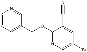 2-((pyridin-3-yl)methoxy)-5-bromopyridine-3-carbonitrile Struktur