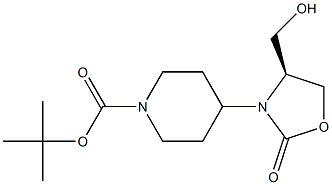 tert-butyl 4-((S)-4-(hydroxyMethyl)-2-oxooxazolidin-3-yl)piperidine-1-carboxylate Struktur