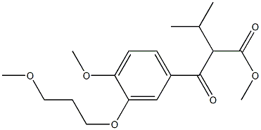 2-[4-Methoxy-3-(3-Methoxy-propoxy)-benzoyl]-3-Methyl-butyric acid Methyl ester Struktur