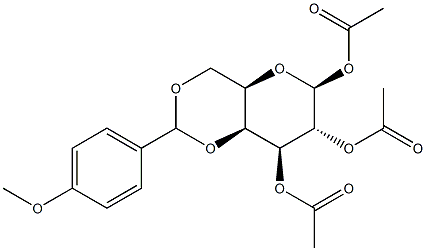 1,2,3-Tri-O-acetyl-4,6-O-(4-methoxybenzylidene)-b-D-galactopyranose Struktur