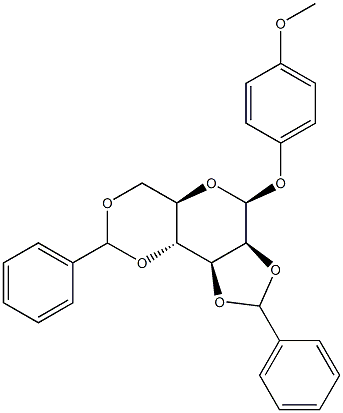 4-Methoxyphenyl 2,3:4,6-di-O-benzylidene-b-D-mannopyranoside Struktur