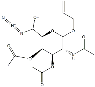 Allyl 2-acetamido-3,4-di-O-acetyl-6-azido-2-deoxy-D-galactopyranoside Struktur