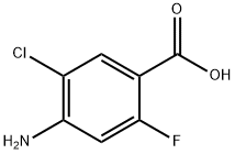 4-amino-5-chloro-2-fluorobenzoic acid Struktur