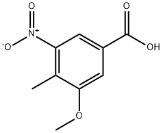 3-methoxy-4-methyl-5-nitrobenzoic acid Struktur