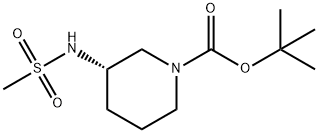 (S)-tert-Butyl 3-(methylsulfonamido)piperidine-1-carboxylate
 Struktur