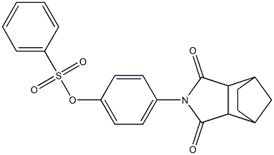 4-(3,5-dioxo-4-azatricyclo[5.2.1.0~2,6~]dec-4-yl)phenyl benzenesulfonate Struktur