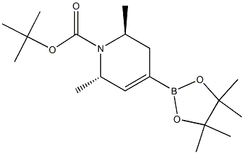 tert-butyl (2S,6S)-2,6-dimethyl-4-(4,4,5,5-tetramethyl-1,3,2-dioxaborolan-2-yl)-3,6-dihydropyridine-1(2H)-carboxylate Struktur