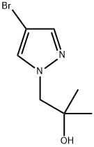 1-(4-bromo-1H-pyrazol-1-yl)-2-methylpropan-2-ol Struktur