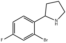 2-(2-bromo-4-fluorophenyl)pyrrolidine Struktur