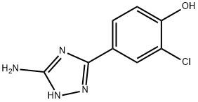 4-(5-amino-4H-1,2,4-triazol-3-yl)-2-chlorophenol Struktur