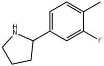 2-(3-fluoro-4-methylphenyl)pyrrolidine Struktur