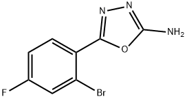 5-(2-bromo-4-fluorophenyl)-1,3,4-oxadiazol-2-amine Struktur