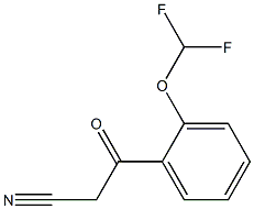 3-[2-(difluoromethoxy)phenyl]-3-oxopropanenitrile Struktur