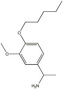 1-[3-methoxy-4-(pentyloxy)phenyl]ethan-1-amine Struktur