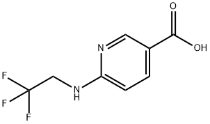 6-[(2,2,2-trifluoroethyl)amino]pyridine-3-carboxylic acid Struktur