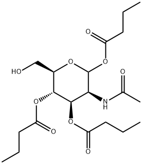 2-Acetamido-1,3,4-tri-O-butanoyl-2-deoxy-D-mannopyranose Struktur