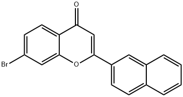 7-BROMO-2-(NAPHTHALEN-2-YL)-4H-CHROMEN-4-ONE Struktur