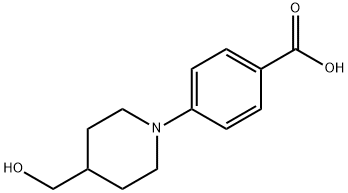 4-(4-(hydroxymethyl)piperidin-1-yl)benzoicacid Struktur