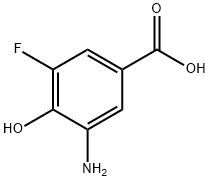 3-amino-5-fluoro-4-hydroxybenzoic acid Struktur