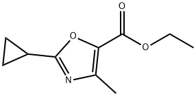 ethyl 2-cyclopropyl-4-methyl-1,3-oxazole-5-carboxylate Struktur