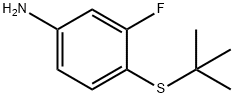 4-(tert-butylsulfanyl)-3-fluoroaniline Struktur