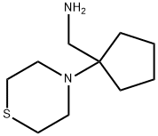 [1-(thiomorpholin-4-yl)cyclopentyl]methanamine Struktur