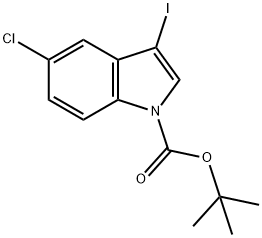 tert-butyl 5-chloro-3-iodo-1H-indole-1-carboxylate Struktur