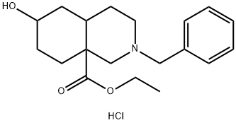 ethyl 2-benzyl-6-hydroxyoctahydro-8a(1H)-isoquinolinecarboxylate hydrochloride Struktur