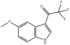 2,2,2-Trifluoro-1-(5-methoxy-3-indolyl)ethanone Struktur