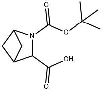 2-[(tert-butoxy)carbonyl]-2-azabicyclo[2.1.1]hexane-3-carboxylic acid Struktur