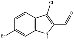 6-bromo-3-chloro-1H-indole-2-carbaldehyde Struktur