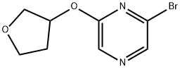 2-Bromo-6-(tetrahydrofuran-3-yloxy)pyrazine Struktur