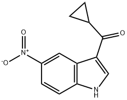 3-cyclopropanecarbonyl-5-nitro-1H-indole Struktur