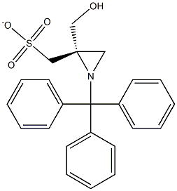 [(2S)-1-(triphenylmethyl)aziridin-2-yl]methyl methanesulfonate Struktur