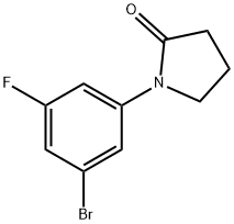 1-(3-bromo-5-fluorophenyl)pyrrolidin-2-one Struktur