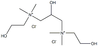 2-hydroxy-N,N'-bis(2-hydroxyethyl)-N,N,N',N'-tetramethylpropane-1,3-diaminium dichloride Struktur