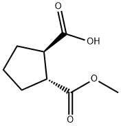 1,2-Cyclopentanedicarboxylic acid, 1-methyl ester, (1R,2R)- Struktur