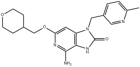 4-Amino-1,3-dihydro-1-[(6-methyl-3-pyridinyl) methyl]-6-[(tetrahydro-2H-pyran-4-yl)methoxy]-2H-imidazo[4,5-c]-pyridin-2-one|4-Amino-1,3-dihydro-1-[(6-methyl-3-pyridinyl) methyl]-6-[(tetrahydro-2H-pyran-4-yl)methoxy]-2H-imidazo[4,5-c]-pyridin-2-one