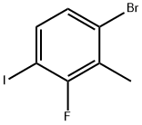 1-Bromo-3-fluoro-4-iodo-2-methyl-benzene Struktur