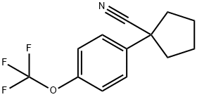 1-[4-(Trifluoromethoxy)phenyl]cyclopentanecarbonitrile Struktur