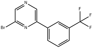 2-Bromo-6-(3-tryfluoromethylphenyl)pyrazine Struktur