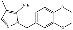 1-[(3,4-dimethoxyphenyl)methyl]-4-methyl-1H-pyrazol-5-amine Struktur