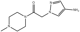 2-(4-amino-1H-pyrazol-1-yl)-1-(4-methylpiperazin-1-yl)ethan-1-one Struktur