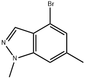 4-Bromo-1,6-dimethyl-1H-indazole Struktur